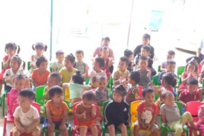 Ngày hội của bé . Tổ chức phát qùa trung thu cho các cháu học sinh năm hoc 2019-2020