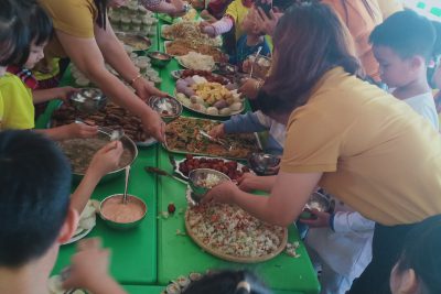 hình ảnh trải nghiệm ẩm thực ” bé vui đón tết” chào xuân 2023