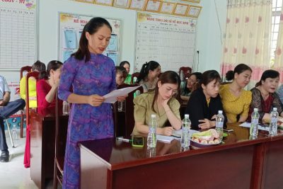 Hội nghị công chức viên chức và người lao động tại trường MN Hoa Hướng Dương